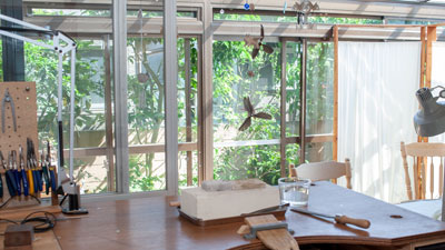 アトリエトントン窓開け換気中