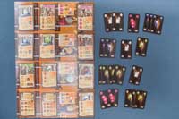 集めた宝石で、希望のアイテムカードを狙って競りをする