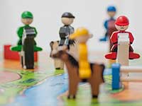 ボードゲーム、レースギャロッポのゲーム風景