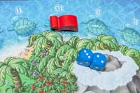 1つ目で「2」、2つ目で「3」、3つ目を振らない時は10マス進む