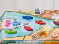 カヌーで宝石を集めます