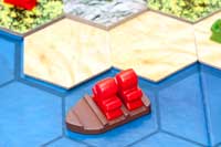 冒険者コマを１個ずつボートへ移動させました