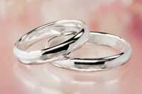 甲丸デザインのシルバー・ペアリング