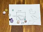 オリジナルピアスのデザイン画と、組み合わせる天然石