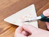 淡水パールのパーツ作り