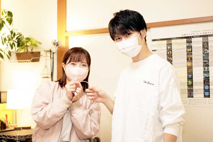 シルバーの棒からリングを作ります