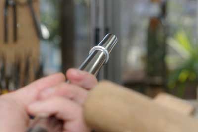 真円に整えたシルバーリング