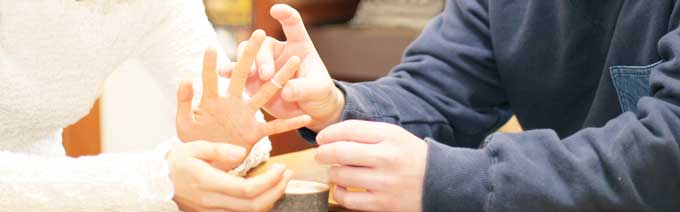 ふたりで作る銀の指輪、手作りペアリング