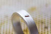 フラックスとロウを乗せる