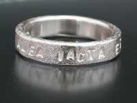 純銀メッセージリング－Ｍ