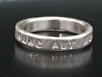 純銀メッセージリング－Ｎ