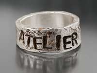 SV950いぶしメッセージ刻印リング