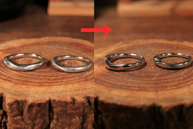 結婚指輪の磨き直し