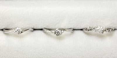 エンゲージリング　個性的なアーム