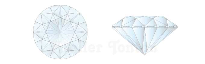 シンメトリーのよいダイヤモンドのイメージ