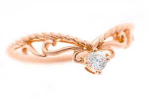 0.1ct婚約指輪「こまくさ」