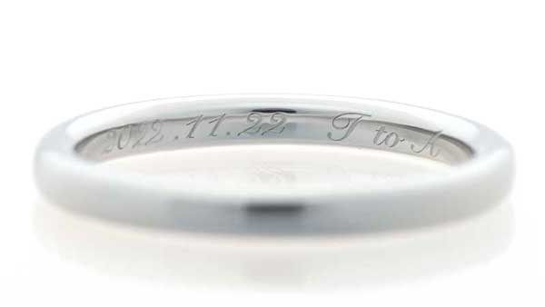 手作りマリッジの内側刻印