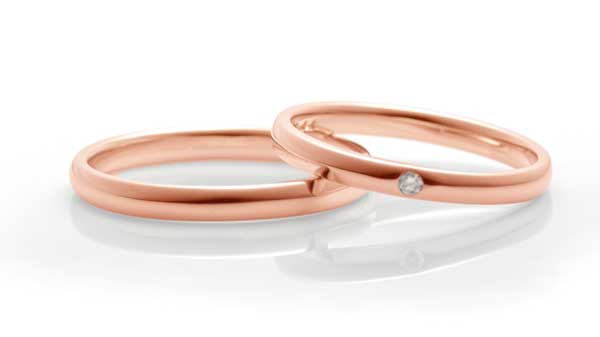 K18結婚指輪、白樺 K18ゴールド（ピンク）